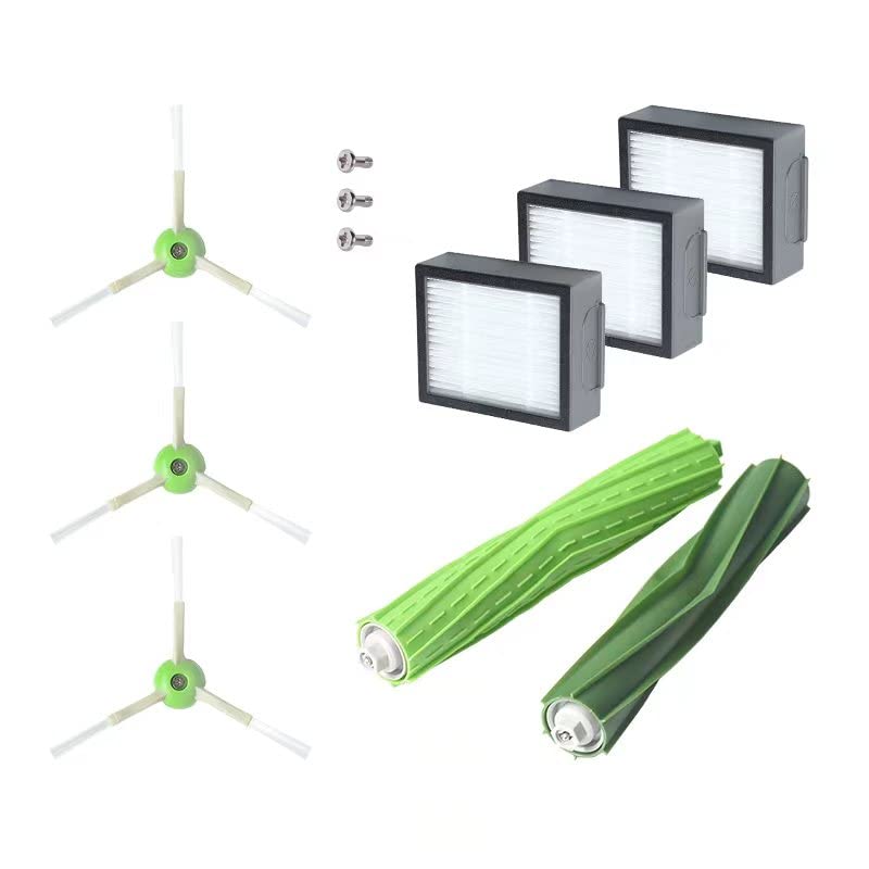 Robot Vacuum Cleaner Brush Replacement Parts Kit for and Compatible Vacuum Cleaner Includes Vacuum Dual Action Edge Cleaning and Consumables Parts e5,