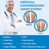 1 Pair 20-30 Mmhg Open Toe Calf Compression Stocking For Men Women Support Varicose Veins Edema Dvt Pregnancy Relief