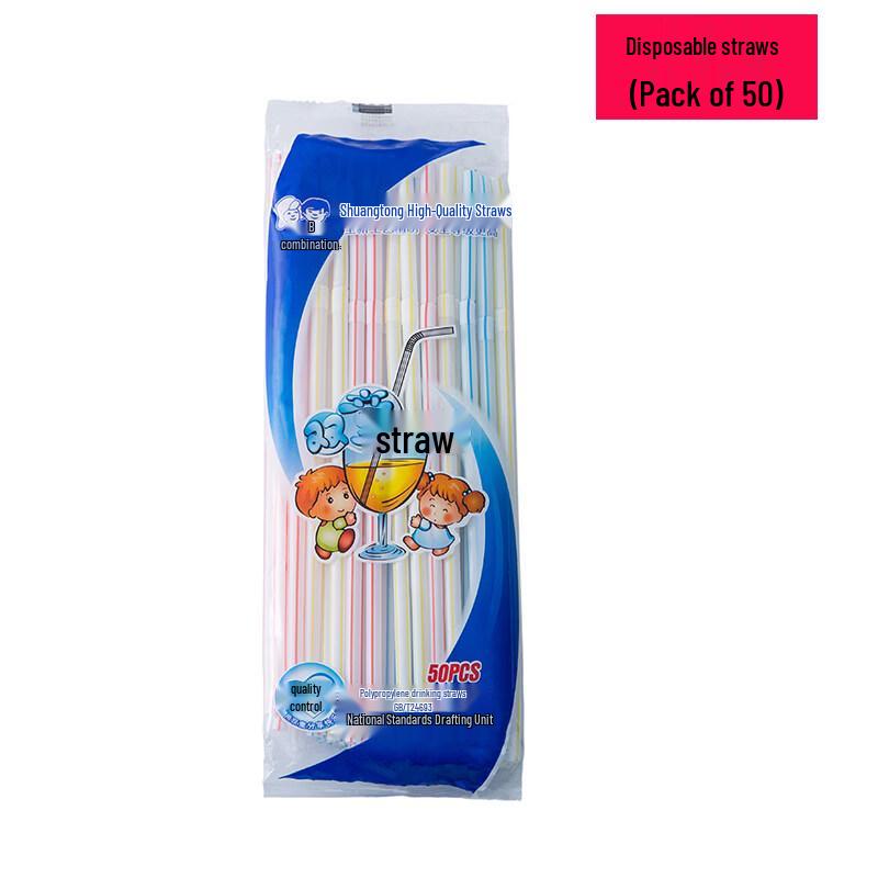 Colorful Disposable Bendable Plastic Straws