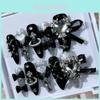 Y2k Black Lolita Detachable False Nail Stickers For Women Xs S M L Sizes