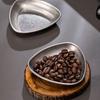 Stainless Steel Coffee Bean Display Plate Coffee Bean Weighing Plate Metal Sauce Dish Irregular Coffee Bean Dosing Tray