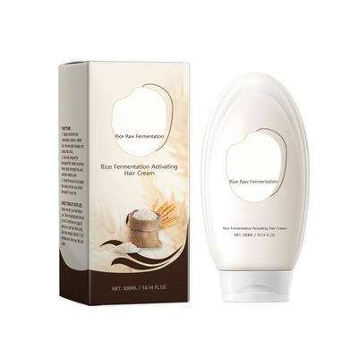 Rice Fermented Serum Hair Cream Fermented Rice Water Hair Mask Moisturizing And Smooth Repairing Dryness Suitable For Hair300ML 1pcs
