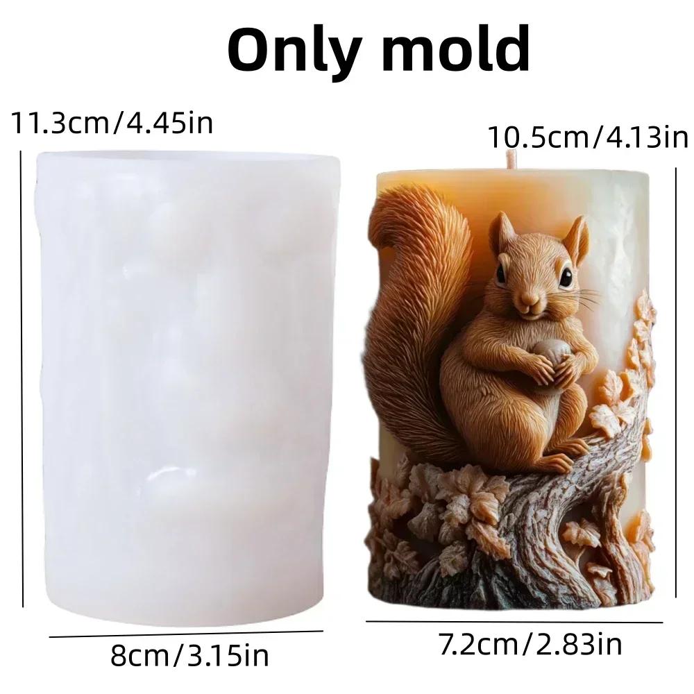 3D Bird branch relief cylindrical candle silicone mold bird Crow leaf branch resin mould Rose flower bird cement gypsum molds