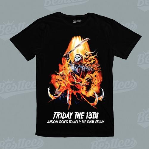 Men/Women/Kids Friday the 13th Jason goes To Hell Funny Halloween Horror T-Shirt S разноцветный