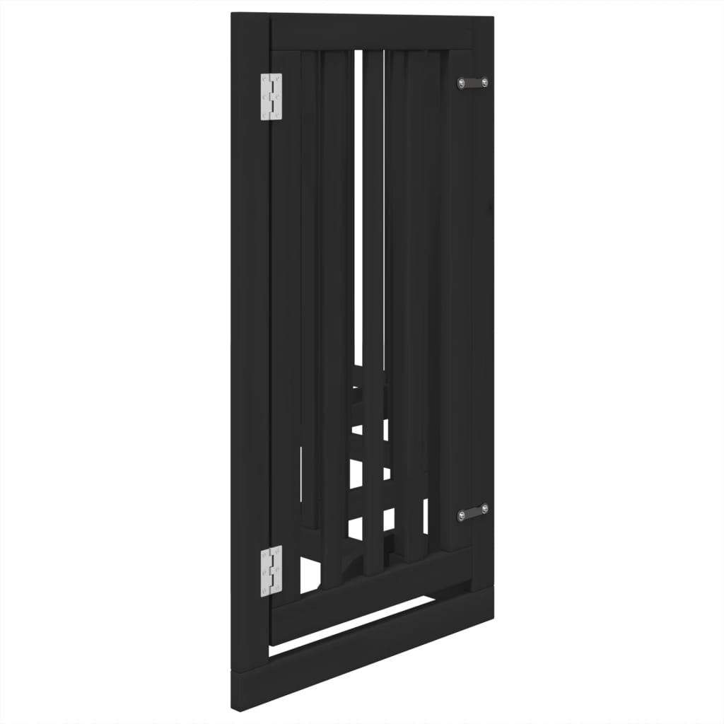 Vidaxl Foldable Dog Gate, With Door, 6 Panels, Black, 300 Cm