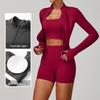 Women's Zipper Long Sleeve Yoga and Fitness Set - Autumn/Winter Slim Fit Sportswear