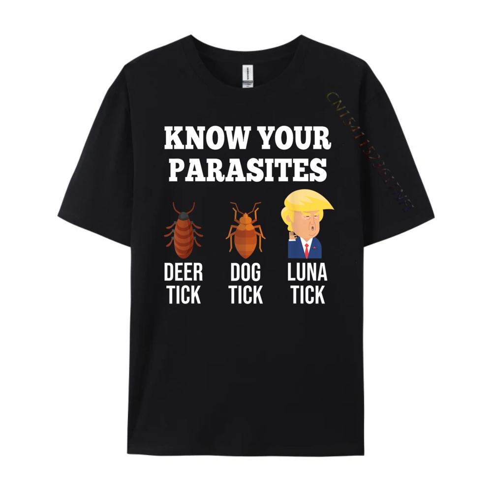 Conosci i tuoi Parassiti AntiTrump Divertente ZECCA Resisti Moda Maglietta Uomo Coppie Manica Corta T-shirt Uomo Top Magliette Harajuku