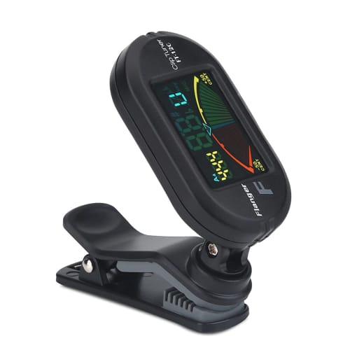 Flanger FT 12C Colorful Screen Tuner with Clip Mount for Guitar, Bass, Ukulele, and Violin - Easy-to-Use Flanger Clip-on Chromatic Tuner
