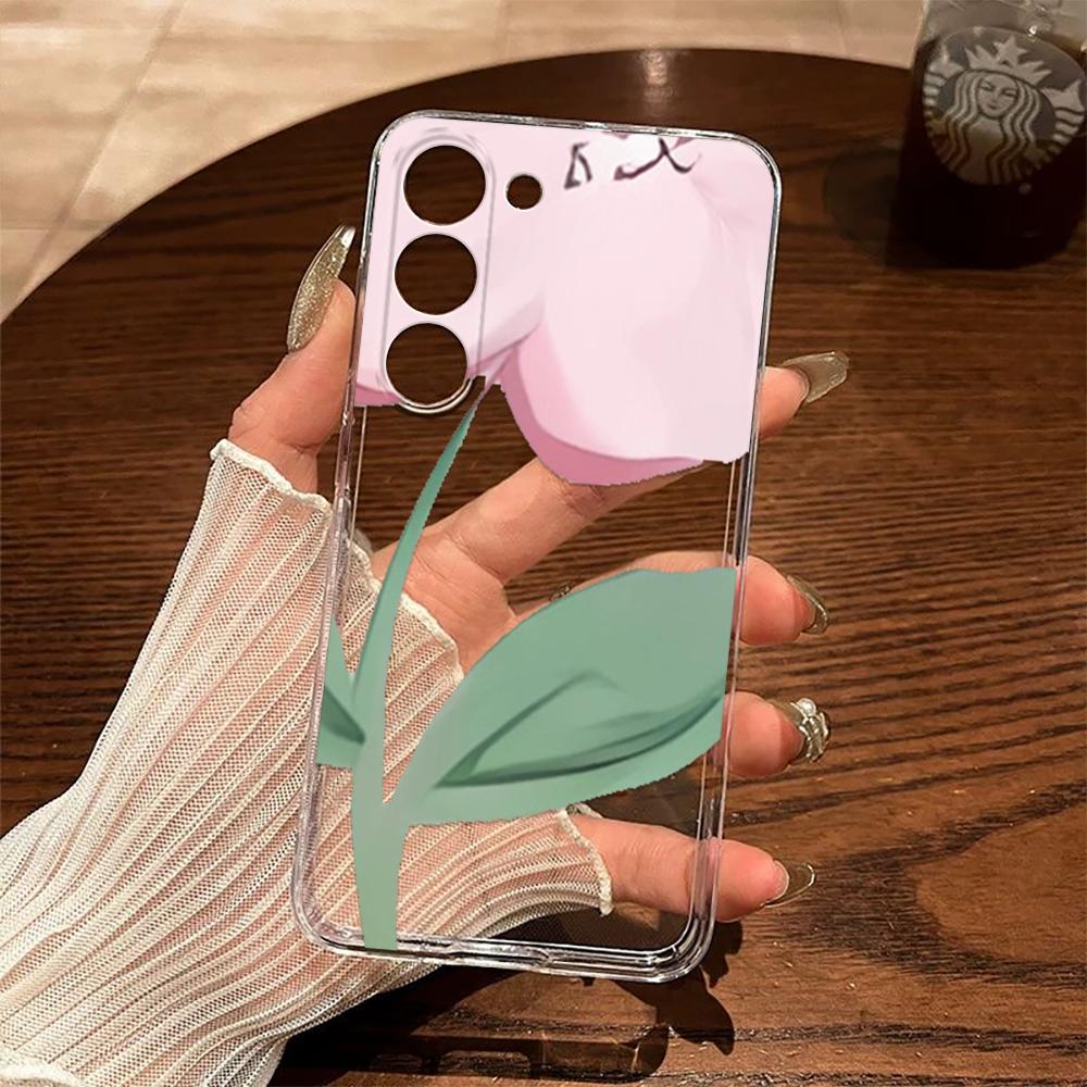 Non-Yellowing Phone Case For Samsung S23 S23 Ultra S24 S22 Plus S20 Plus S10 4G M33 5G A14 Big Flower Shockproof Cover