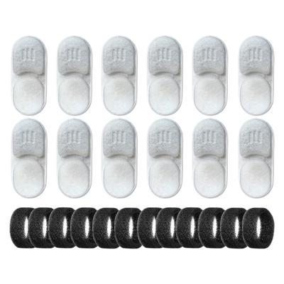 Lot de 12 filtres de rechange pour distributeur d'eau pour animaux de compagnie 108 3,2 L Doté d'une filtration à triple couche pour une eau propre et saine