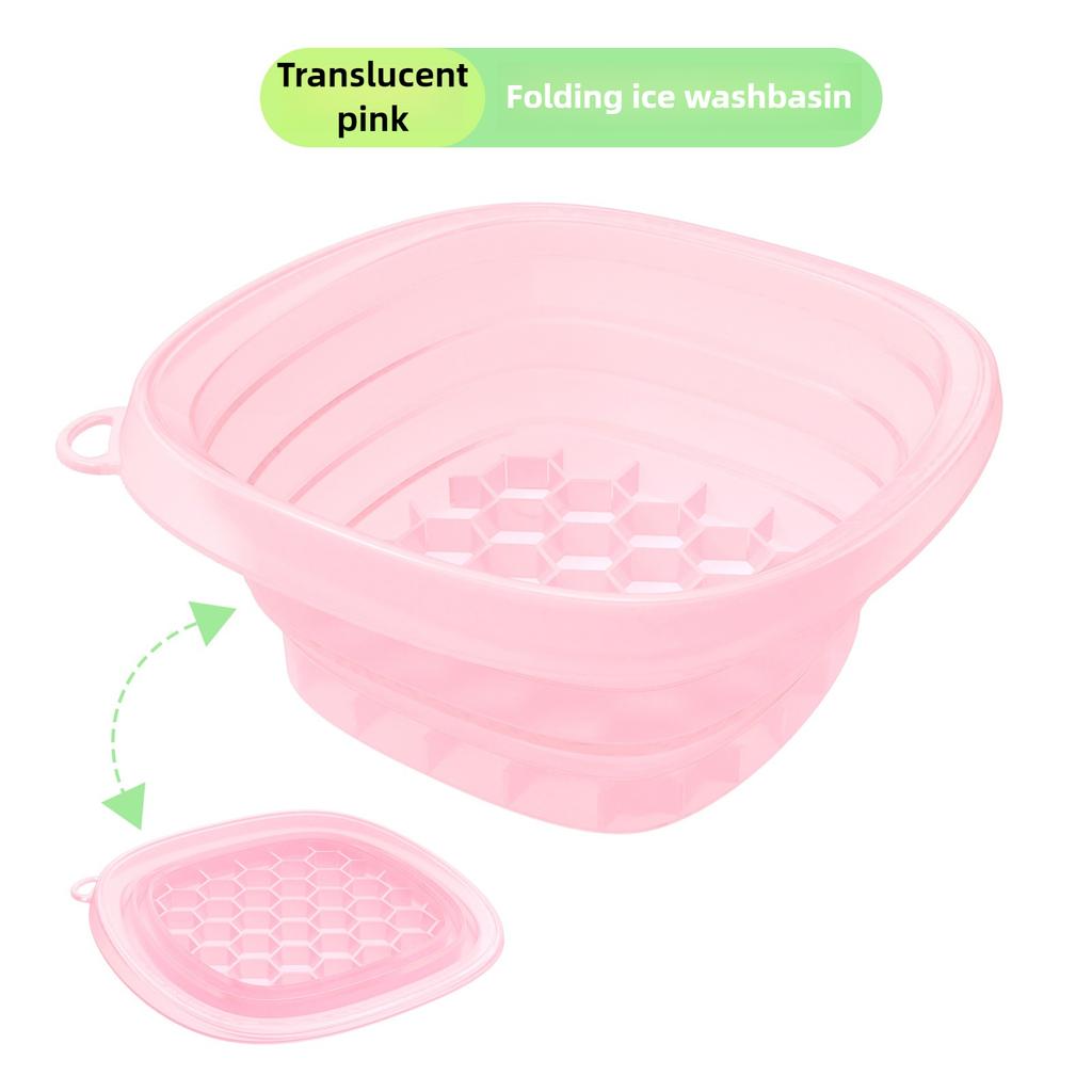 Collapsible Silicone Face Ice Bath Tray Cold Therapy for Facial Puffiness Portable Cryo Skin Tool Travel Beauty Bowl Facial Tool