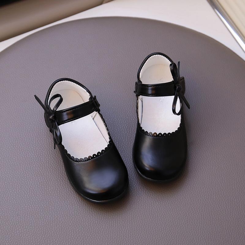 

Туфли для девочек школьные черные белые для учеников детей кожаные туфли однотонные тренд 2025 новая детская обувь на плоской подошве с мягкой подошвой нескользящие 26 чёрный