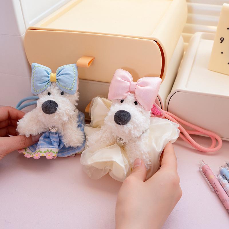Trendy West Highland Terrier Skirt & Keychain: Small Dog Plush Doll Bag Charm Gift