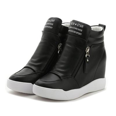 Zvýšení výšky Dámské Boty Platforma Tenisky Tenis Feminino Ploché Černé Boty Žena Zapatillas Mujer Běžné Sapato Feminino