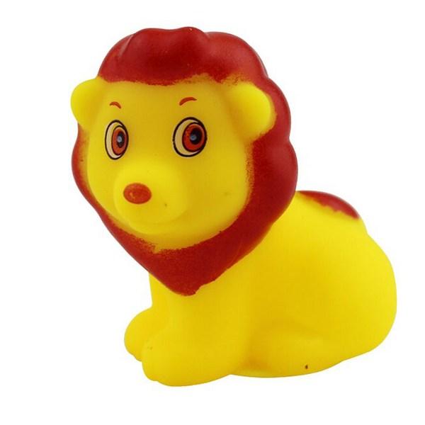 Dingdong Pet Dog Zoo Friends Latex Toy Set of 5, Giraffe, Lion, Rabbit, Monkey, Hippopotamus, 1 Set