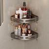 Belle Blue RS142 No-Drill Double-Layer Bathroom Corner Shelf