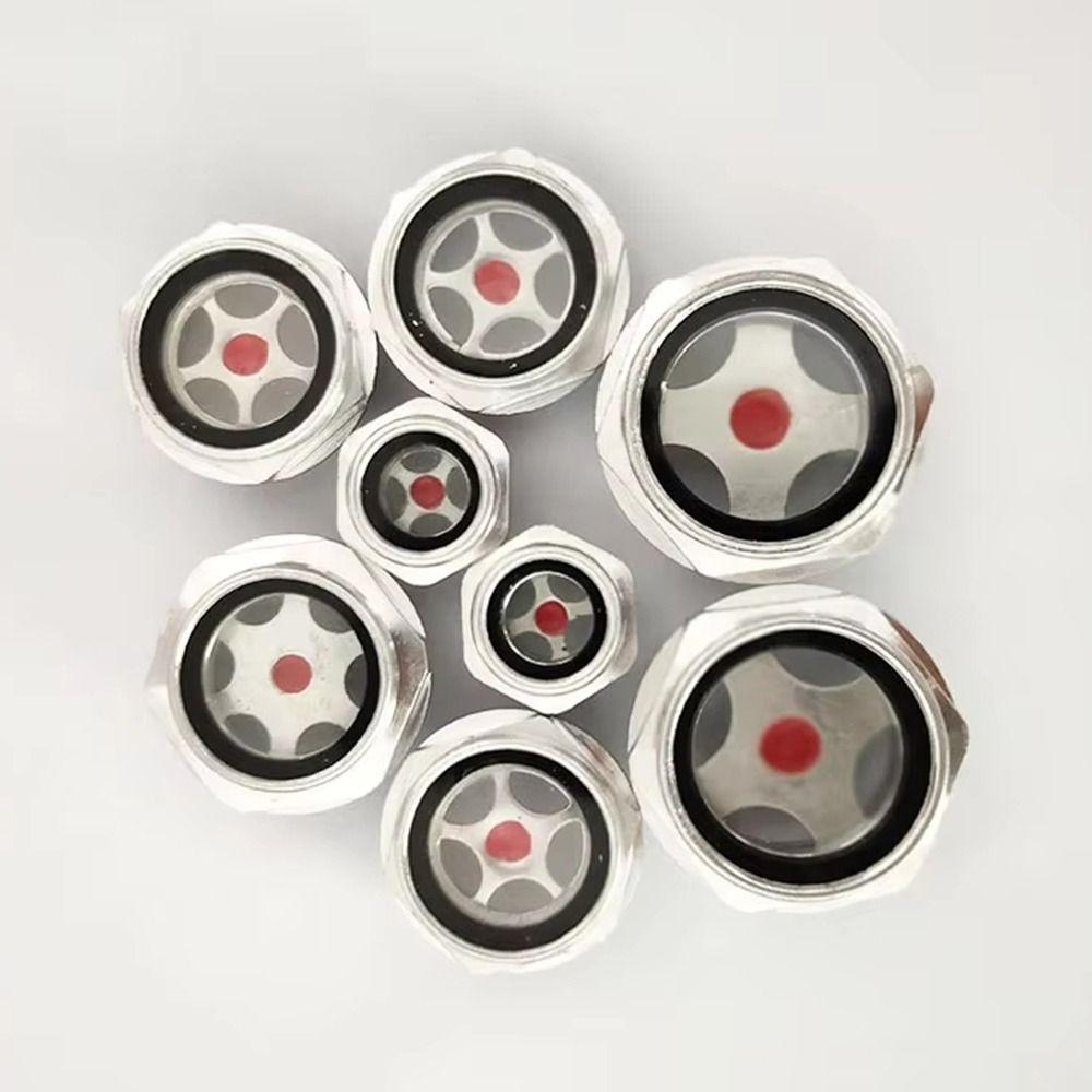 1Pcs G1/4 G3/8 G1/2 G3/4 Oil Sight Window Male Thread Aluminum Oil Level Sight Glass Tempered Glass G1 G1-1/4 G1-1/2 BSP NPT