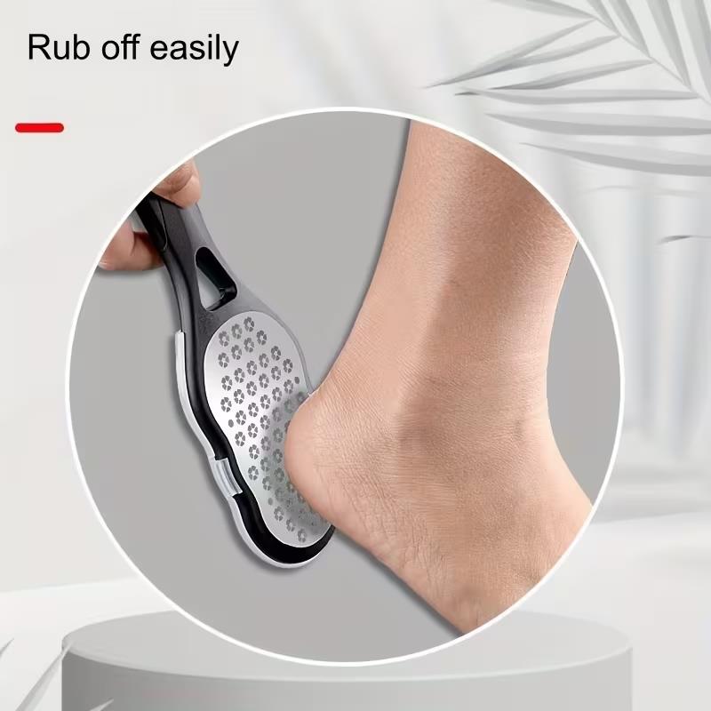 Xiaomi 2PCS Stainless Steel Foot File – Splash-Proof, Ergonomic Handle, Coarse/Fine Grit for Home Spa & Gift