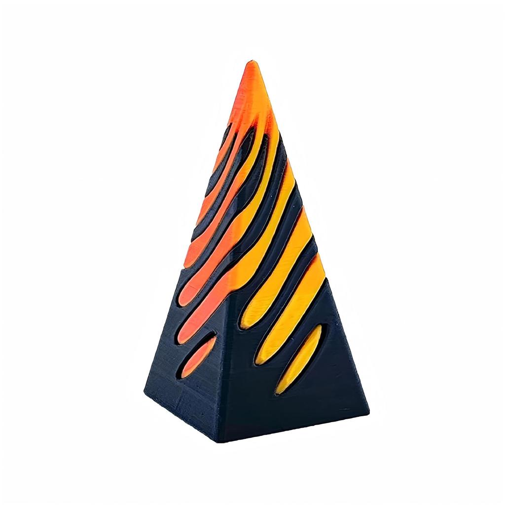 1 Stück Mini Vortex Faden Illusion Dekompressionsspielzeug 3D Gedrucktes Spiralkegel Fidget Spielzeug Unmögliche Pyramiden Skulptur