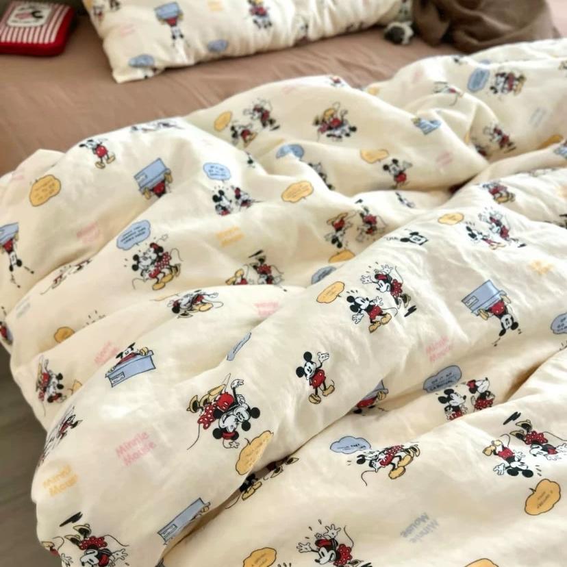 Live Broadcast Explosion Class A Maternal And Infant Grade Cotton Pure Cotton Double-Layer Yarn 4-Pcs Set Student Children'S Dormitory 3Pc Quilt Cover
