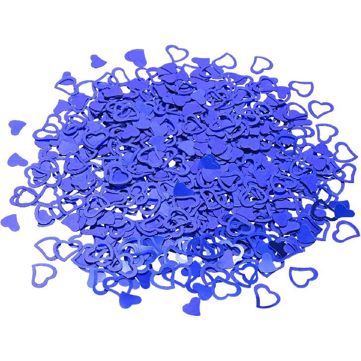 ONLYKXY 1200Pcs Love Heart Shaped Confetti, Table Wedding Decoration, Glitter Confetti for Wedding Party (Silver)