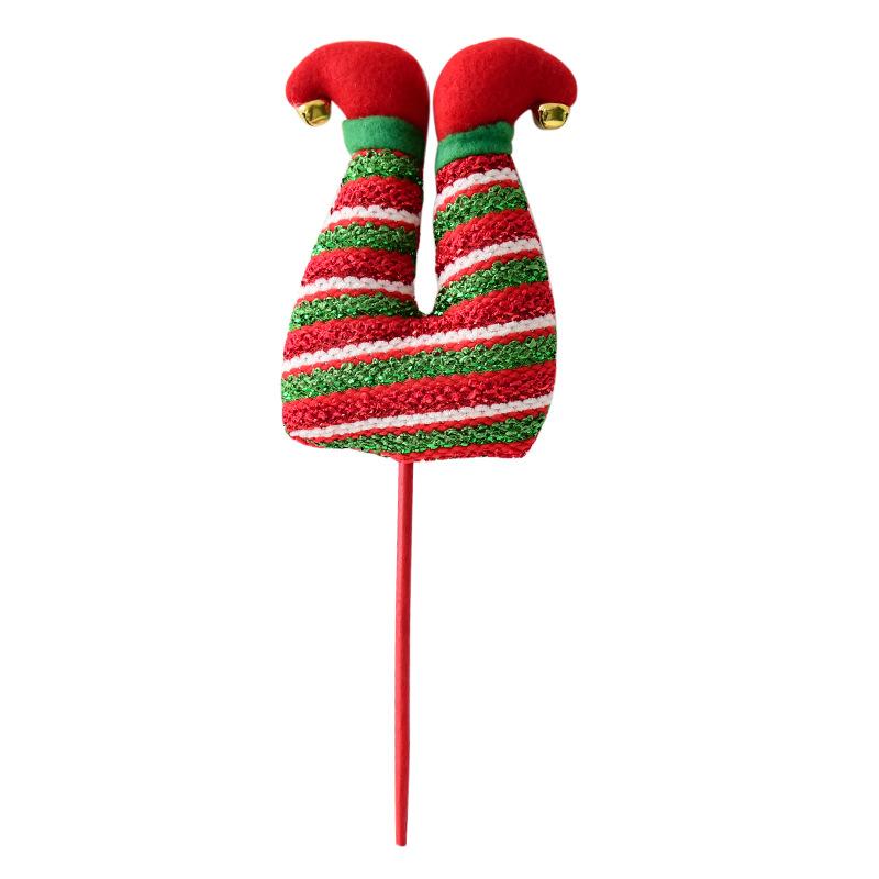 Christmas Decoration Elf Hat Cuttings Decoration Christmas Tree Christmas Elf Stick Christmas Gift