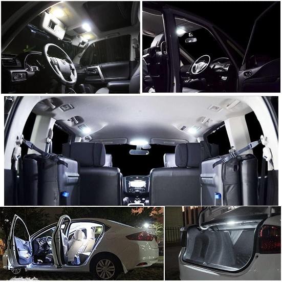 10/20/30/50 PCS T10 W5W LED Bulbs For Car Interior Dome Maps Reading Door Trunk Lights 12V 5050-5SMD 7000K White Red Yellow Blue Dome Lights 6