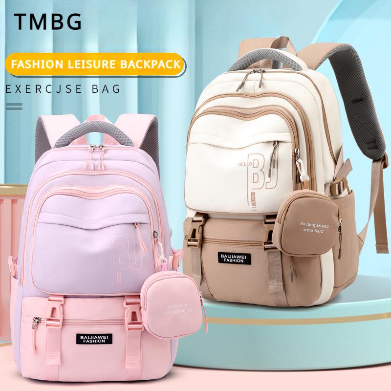 Frühling und Herbst Neue Schulranzen für Grundschüler der 3. bis 6. Klasse für Mädchen, leichter Rucksack für Teenager, wasserdichte Schulranzen aus Nylon für Jungen
