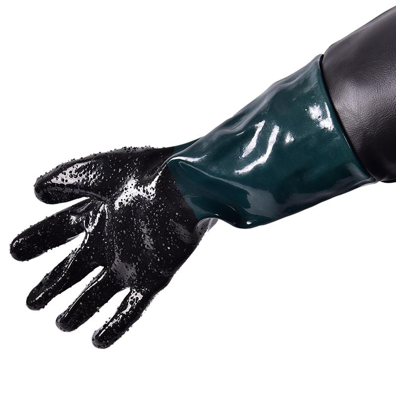 24" Labour Protection Gloves For Sand Blasting Cabinet Sandblaster
