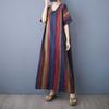 Summer New Cotton and Linen Printed Loose and Simple Long Skirt for Women