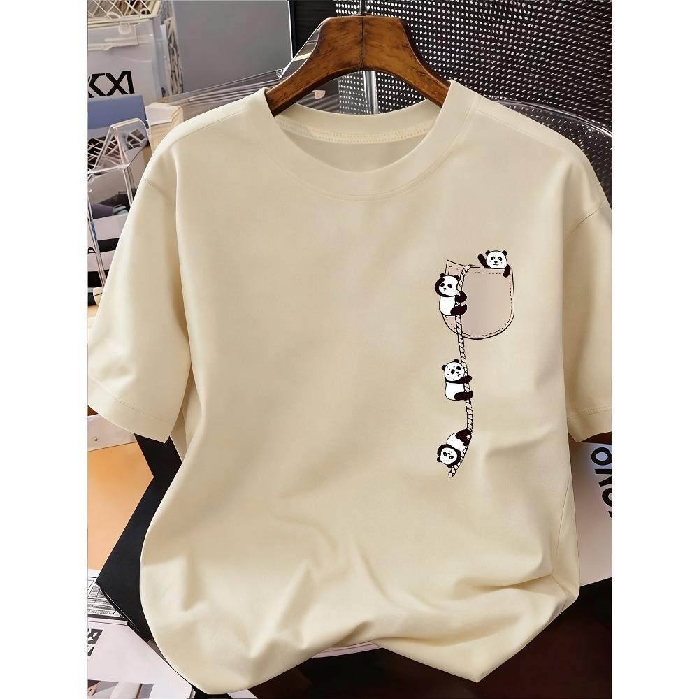 Fashion New Design - Women's Round-neck Panda Print Fashion Short-Sleeved Summer Casual T-shirt women clothes Summer Streetwear