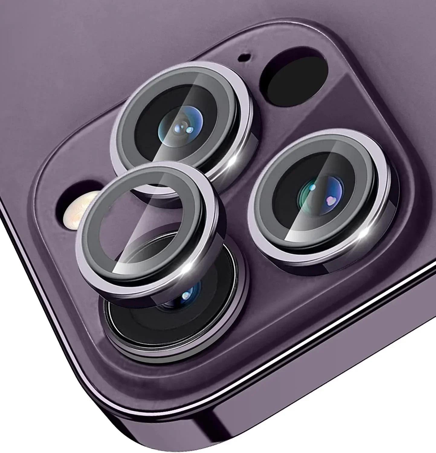 

2 pcs iPhone 14 Pro Max 14 Plus 14 Lens Protection Film HD Clear Scratch Resistant For iPhone14 Pro фиолетовый