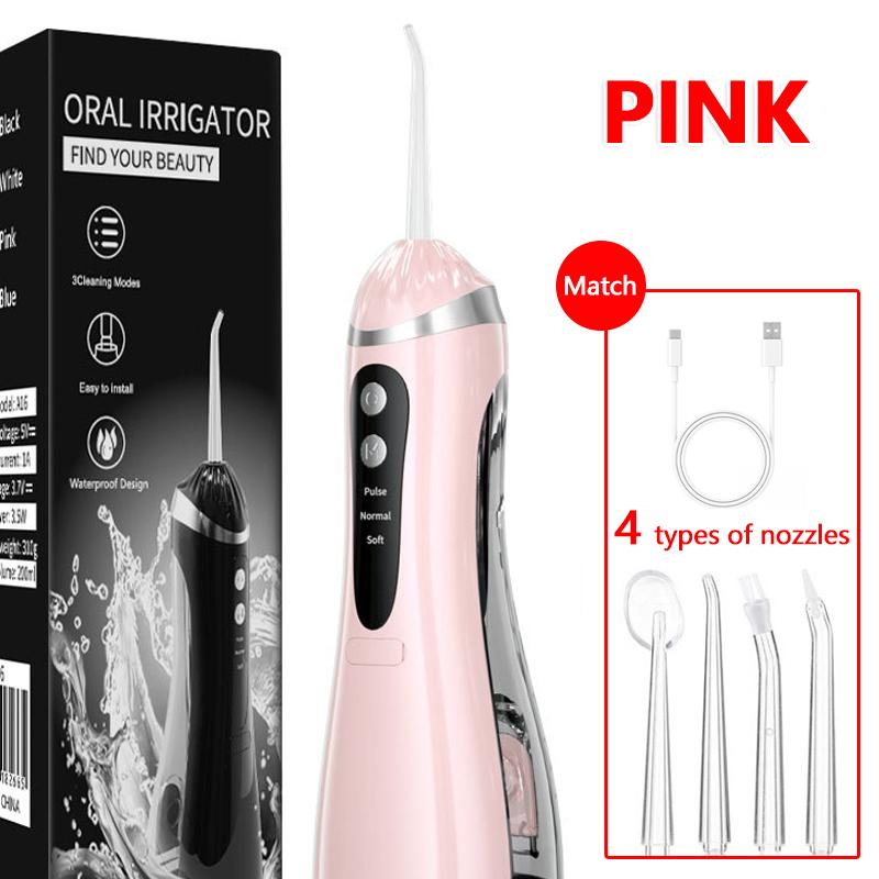 2026 New Electric Water Flosser Oral Irrigator Rechargeable Teeth Cleaner 3 Modes Portable Dental Cleaning for Home Travel Use