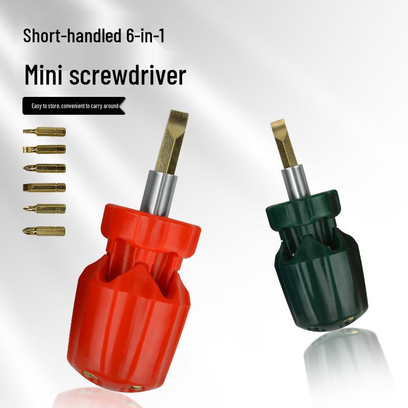 Six-in-One Multi-Functional Home Repair Screwdriver with Phillips and Star Bits