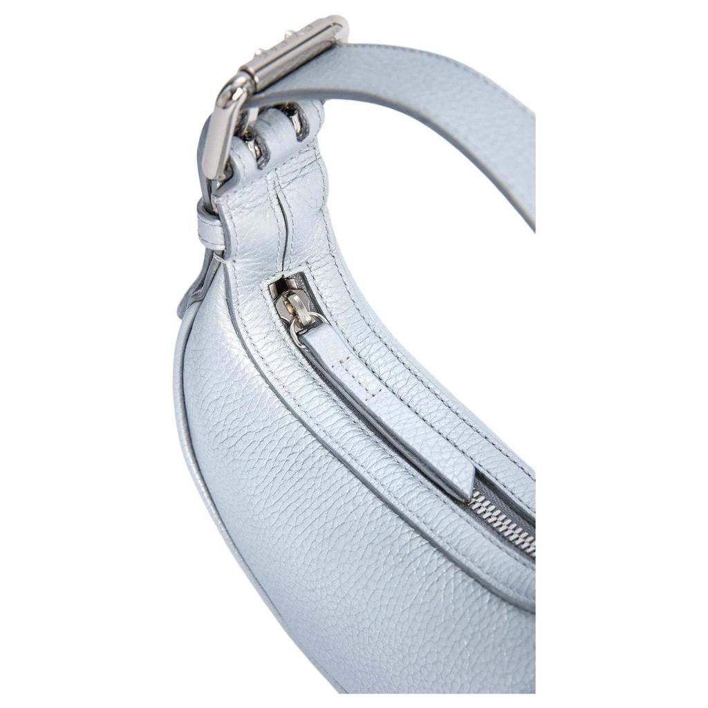 By Far Adjustable Top Handle Leather Mini Shoulder Bag Women Handbags Silver 22PFMNSSSVFLTSMA