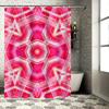 Red and Pink Abstract 3D Pattern Shower Curtain Waterproof Decorative Bathroom Accessories Home Textiles SizeCustom Made To Orde
