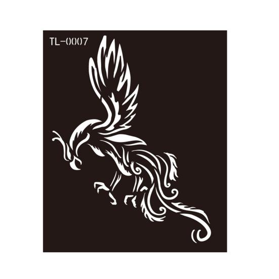 Henna Tattoo Stencil, Reusable DIY Tattooing Template, Floral Animal Patterns Stencil for DIY Indian Temporary Tattoos Music Festivals Body Art