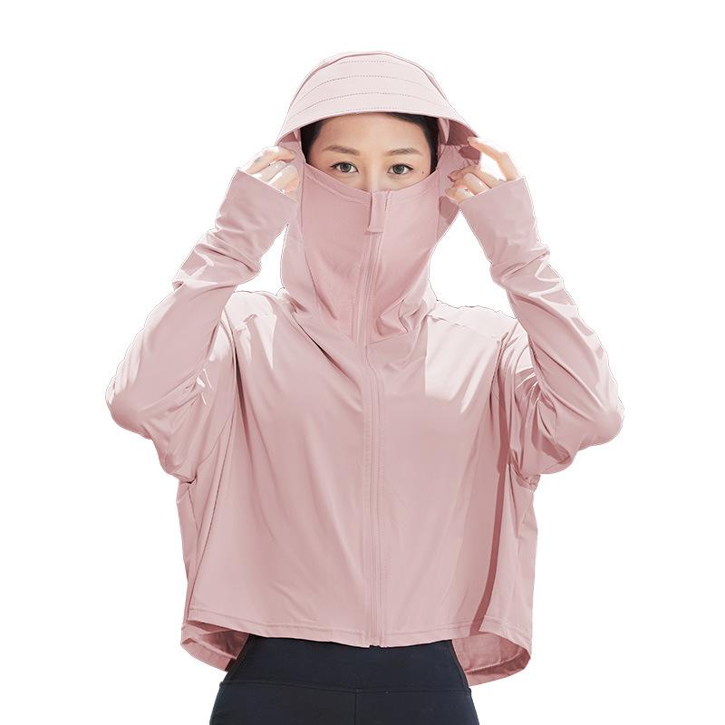 UPF 50+ Women's Summer Sun Protection Shawl: Ultra-Thin, Breathable, Anti-UV Ice Silk Jacket.