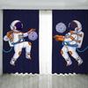 Nordischer Ins Stil Cartoon Comics Hohe Verdunklung Vorhang Weltraum Astronaut Trend Kreativ Jungen Kinderzimmer Einfache Vorhänge 2 Stück