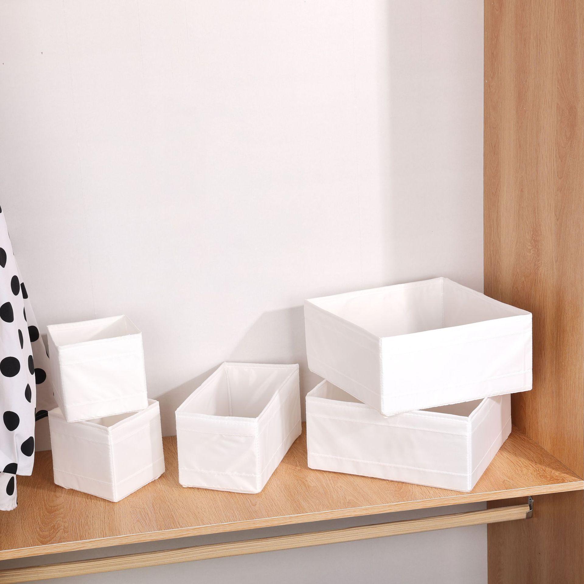 Oxford cloth storage box 6-piece drawer type, separated and organized for storage, household bedroom wardrobe storage fabric