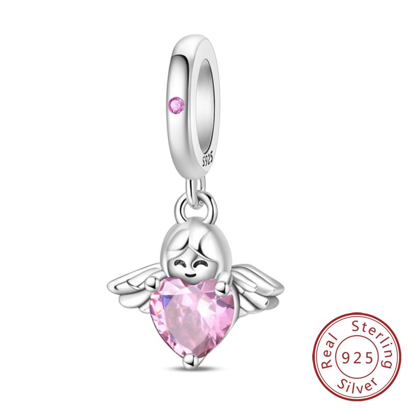 Original Copper Charm Beads Classic Cross Bible Guardian Angel Charms Pendants For Bracelet Diy Birthday Jewelry