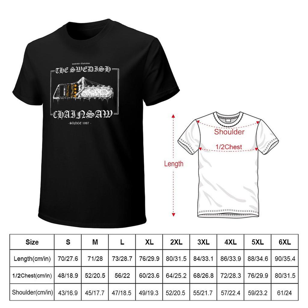 THE SWEDISH CHAINSAW  Boss HM2 TShirt gifts for boyfriend customs mens graphic tshirts hip hop