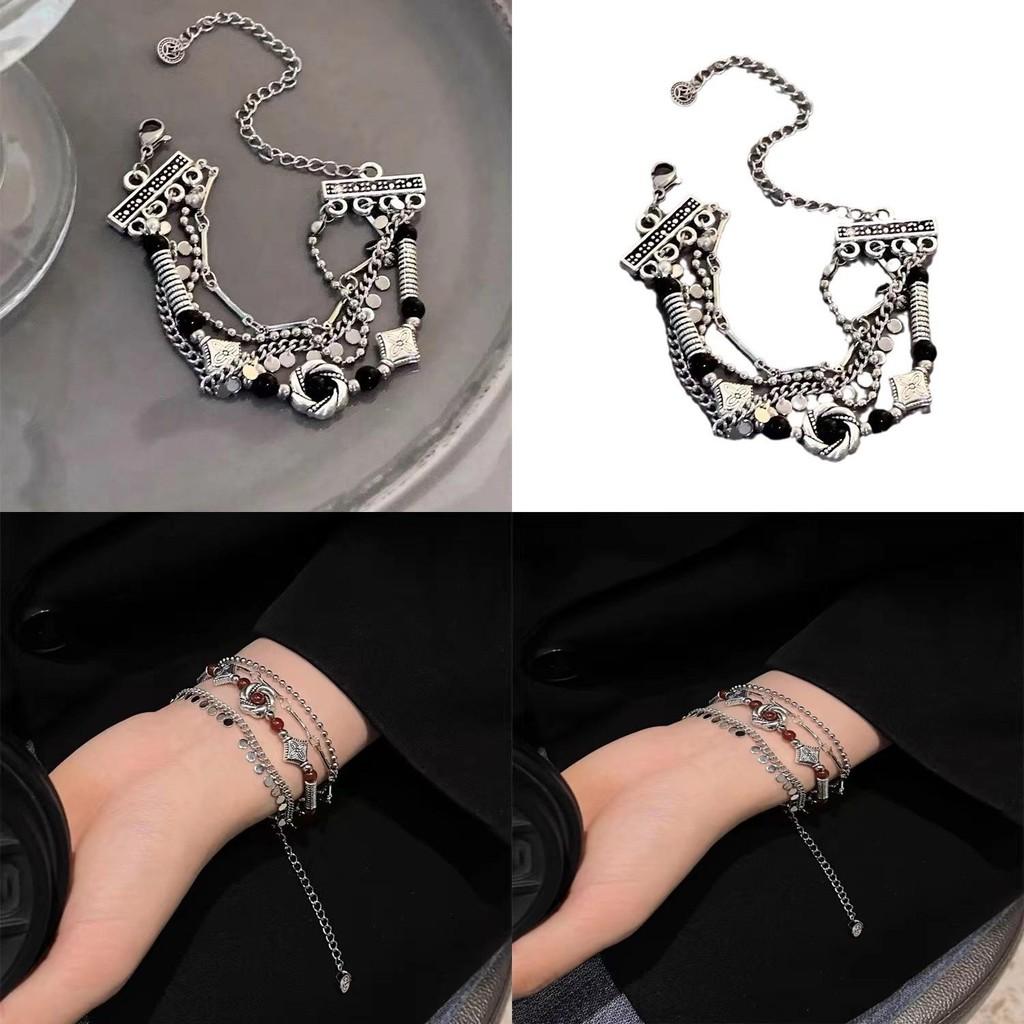Premium Summer 2024 Alloy Bracelet With Exquisite Ethnic Design In Black