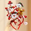 5pcs Different Christmas Headbands Cute Snowman Elk Santa Claus  Xmas Headband kawaii Christmas Hairpin for Party Favor Supplies