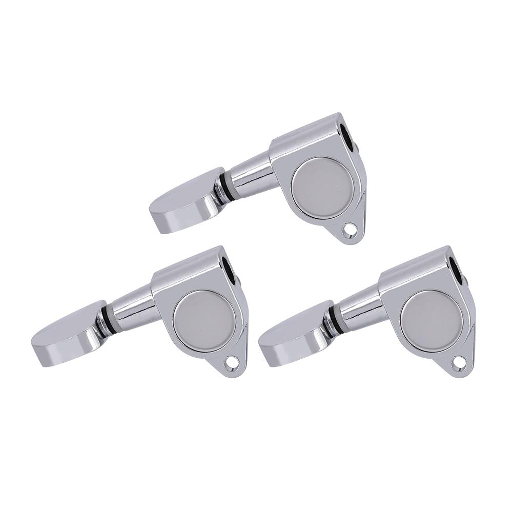 3L3R Guitar Tuning Pegs Locking Tuners Zinc Alloy Machine Heads Silver
