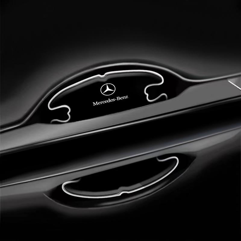 4 Stück Transparenter Auto-Türgriff-Aufkleber Dekoration Schutzfolie Für Mercedes Benz AMG W205 W204 W203 W211 GLC GLE CLA W212 W213 W201 W210 W124