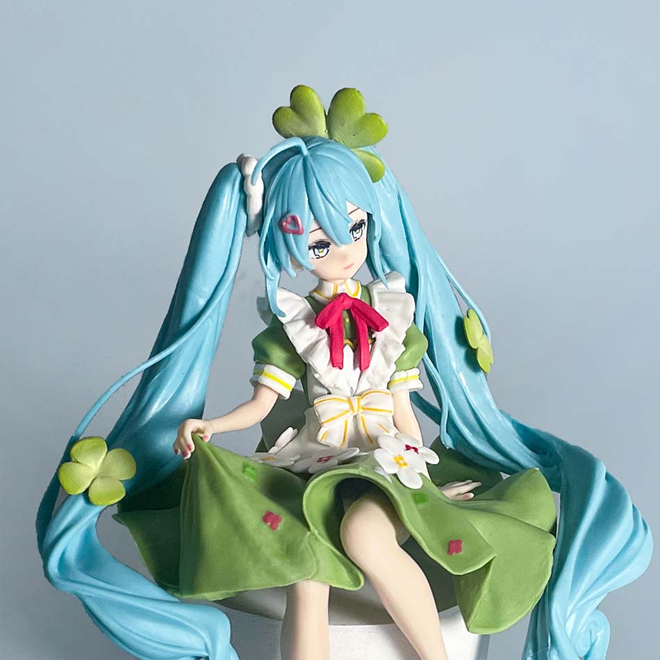 sold Anime Beautiful Girl Hatsune Miku Handmade Devil Hatsune Miku Cat Ear Hatsune Miku Cute Handmade PVC Model Decorations