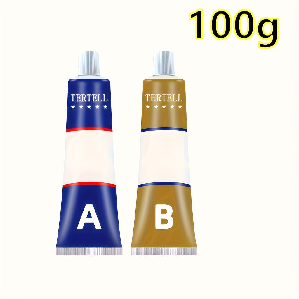 1set Durable Aluminum Metal Repair Epoxy Adhesive Glue, No Power Required, Weld-Grade Strength, Machinable, Sandable, Paintable