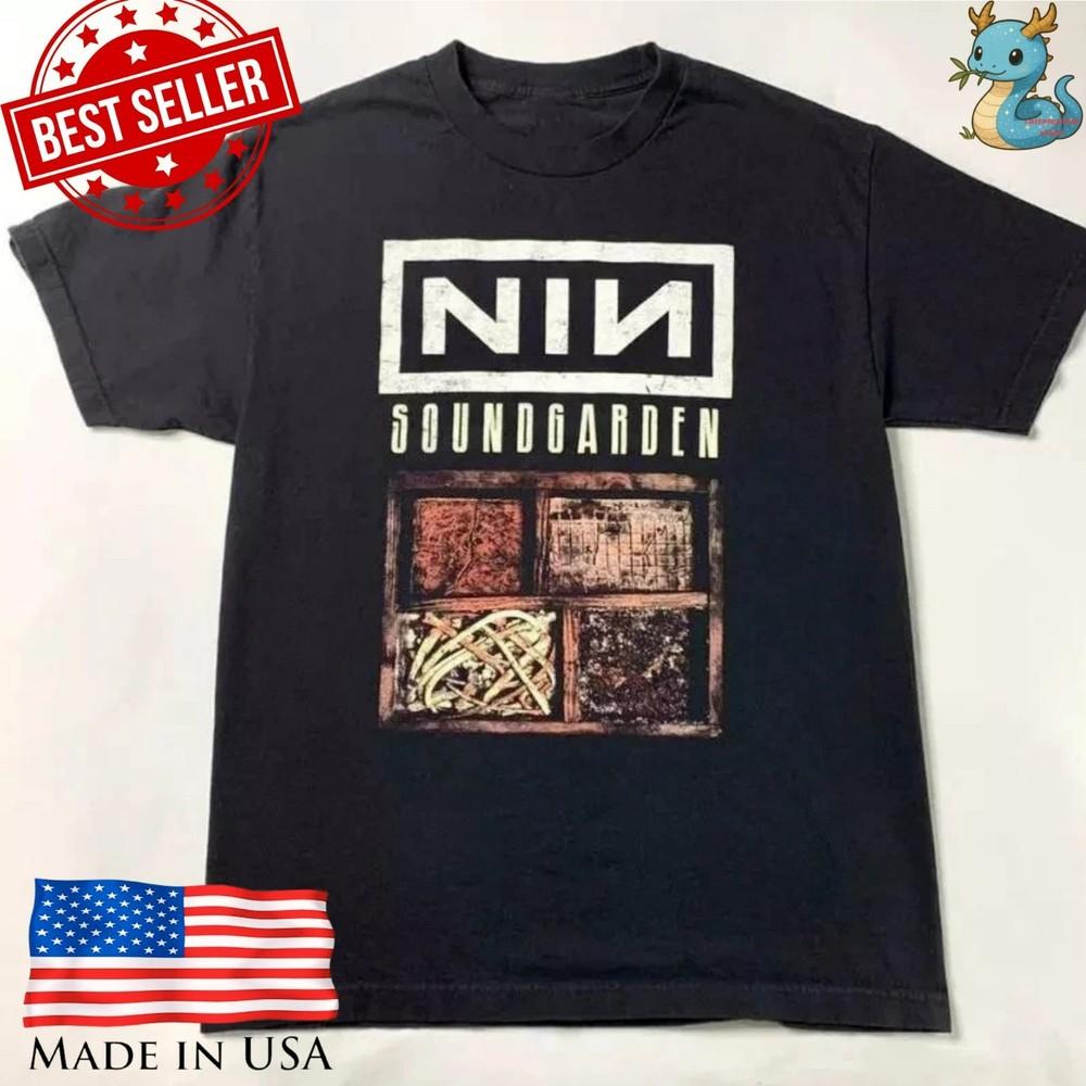 

Nine Inch Nails NIN Band T-Shirt Industrial Rock Vintage Black Repint Unisex T-Shirt XXL