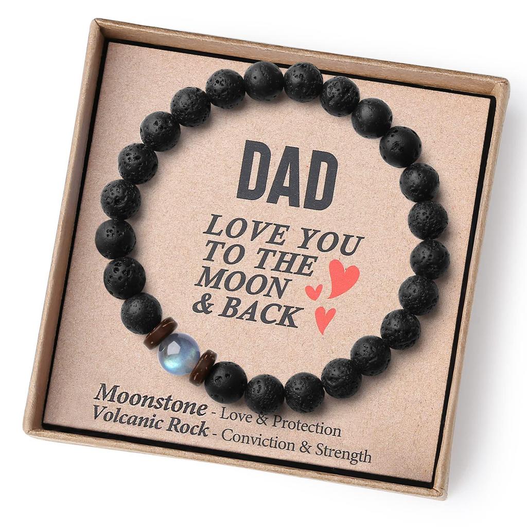 2024 Natural Stone Obsidian Agate Beaded Bracelet with Woven Card Design.